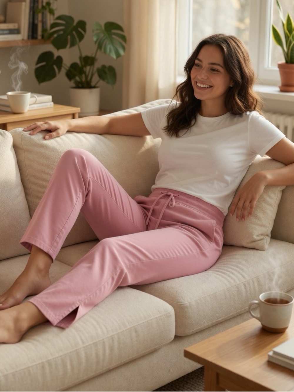 Nu Division Pink Stretch Pants Size Small